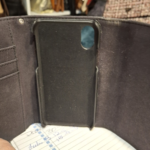 Rebecca Minkoff Black Leather Phone Wallet For IPhone XS MAX ** I Believe - Picture 6 of 6